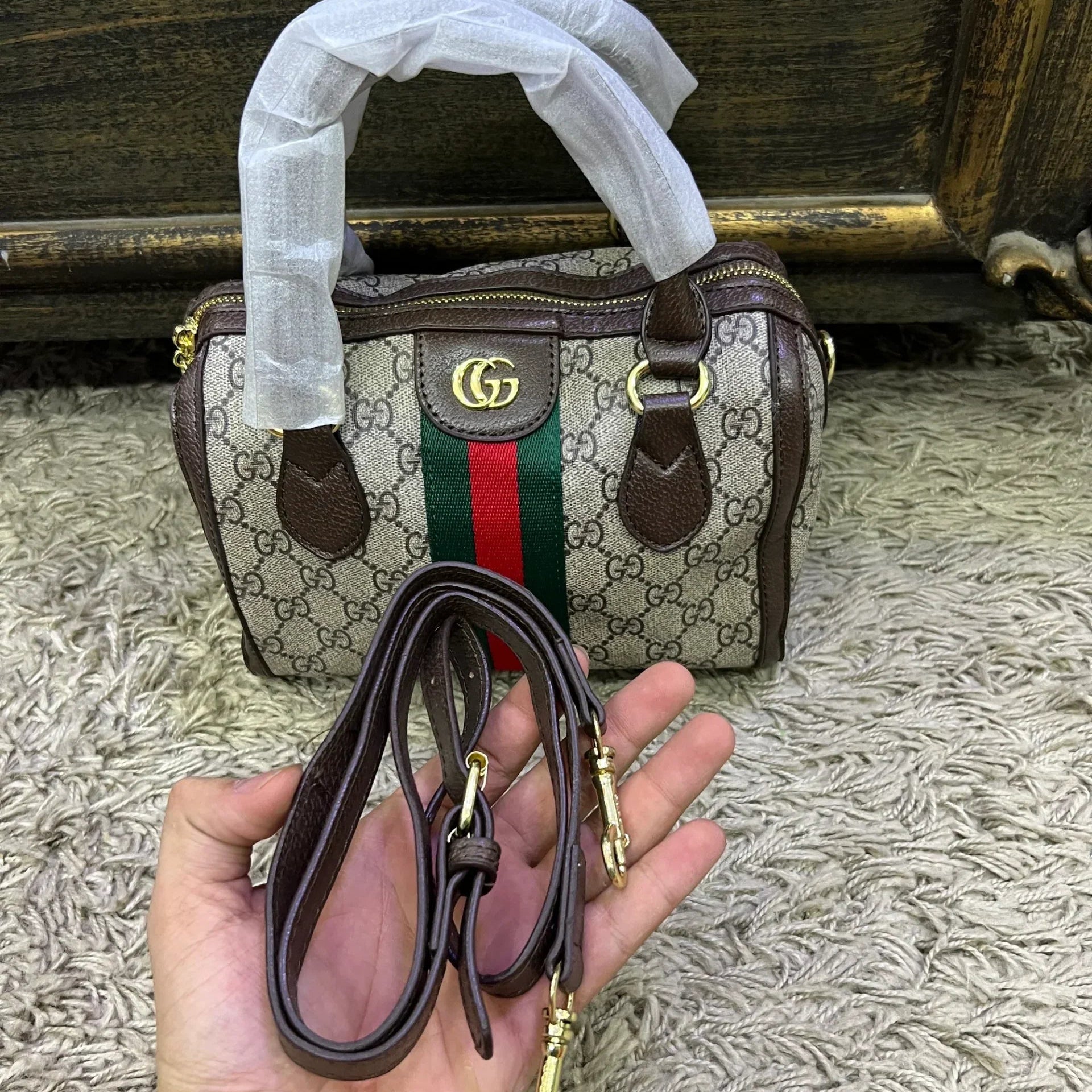 Ophidia speedy handbag with dust cover