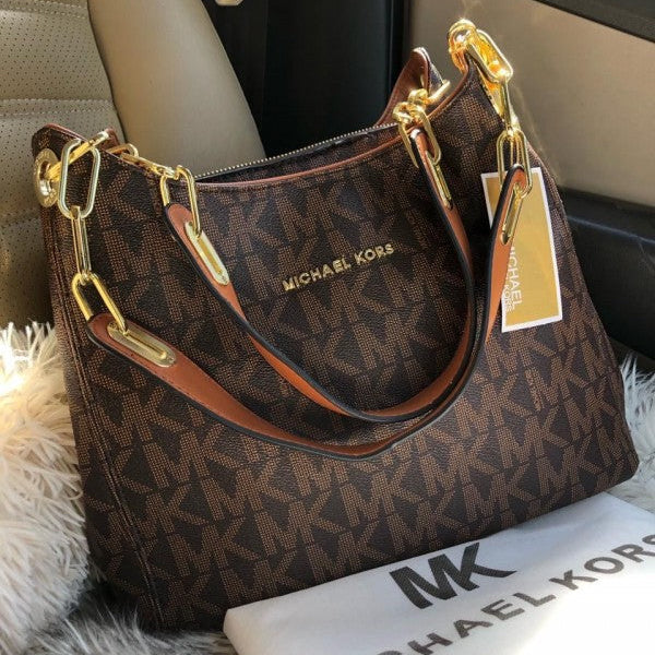 Brown fulton bag with dust cover