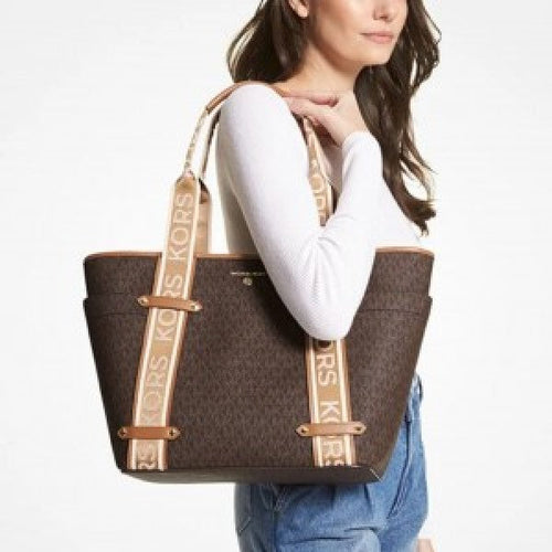 Maeve large brown tote bag with dust bag