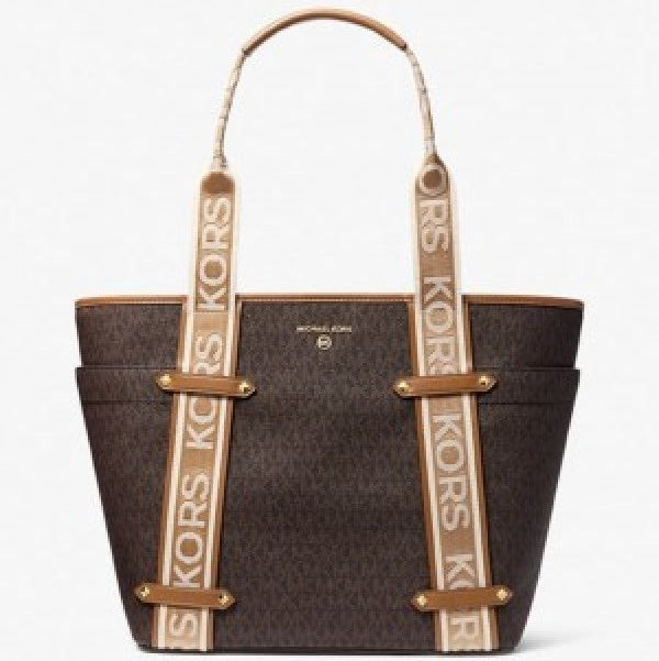 Maeve large brown tote bag with dust bag