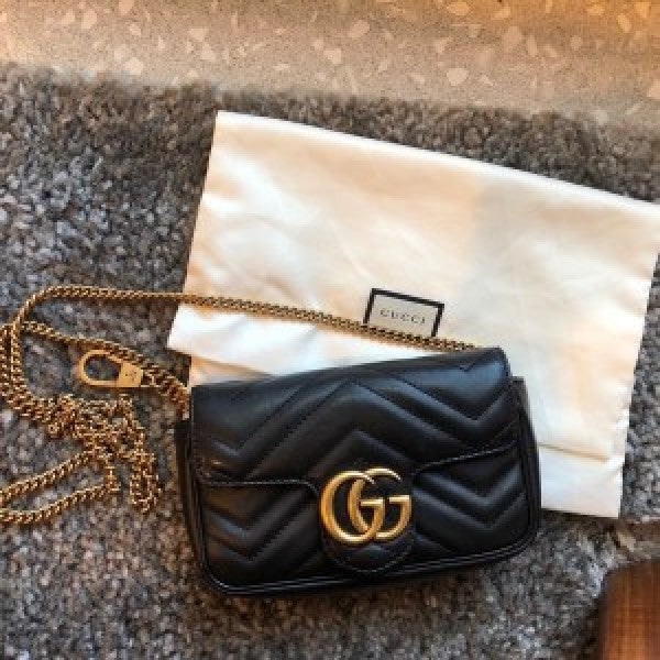 Marmont mini black sling bag premium quality with og box