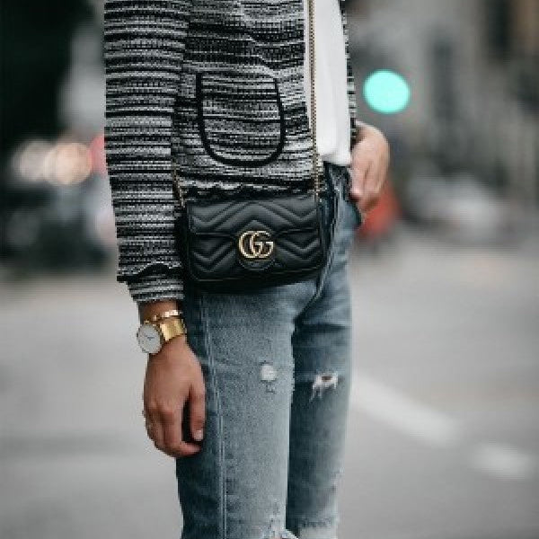 Marmont mini black sling bag premium quality with og box