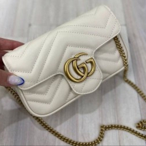 Marmont mini white sling bag premium quality with og box