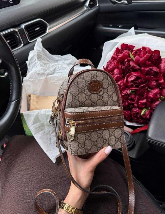 Multi-Function crossbody bag interlocking logo with doublebox