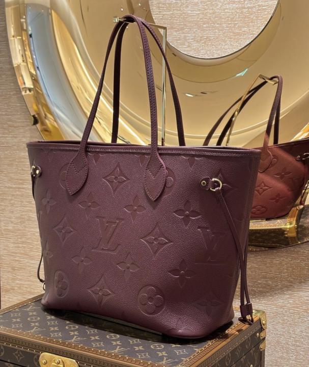 Neverfull monogram maroon empreinte with doublebox