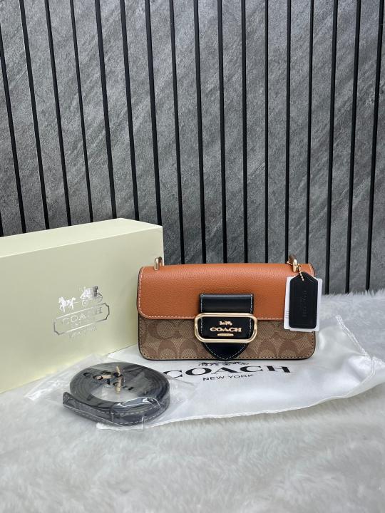Morgan brown mini highend crossbody with doublebox