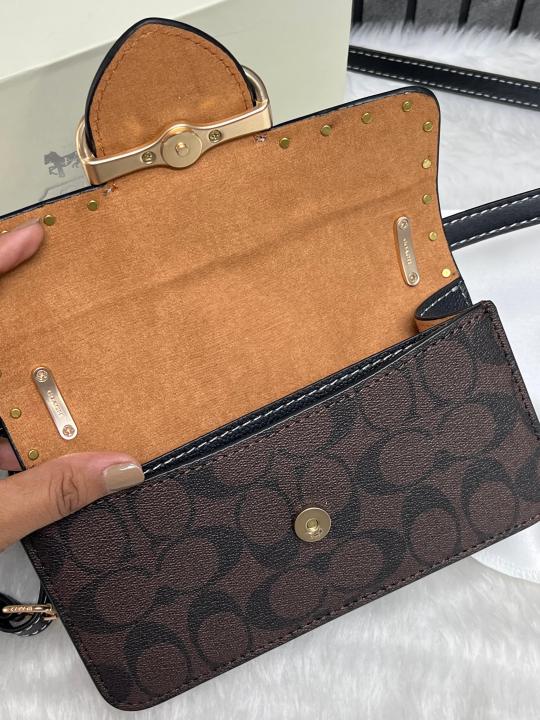 Morgan black mini highend crossbody with doublebox