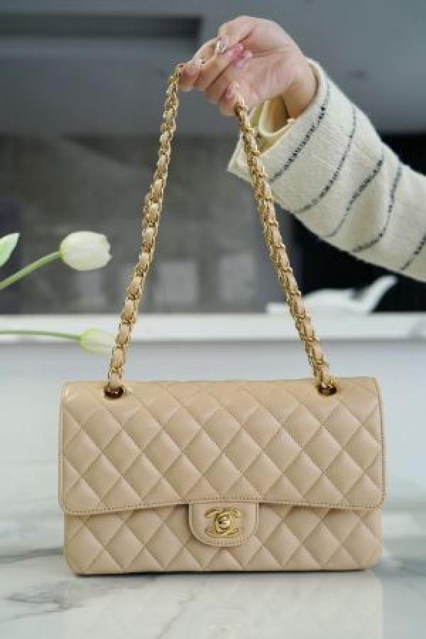 Premium quality beige jumbo sling bag with box