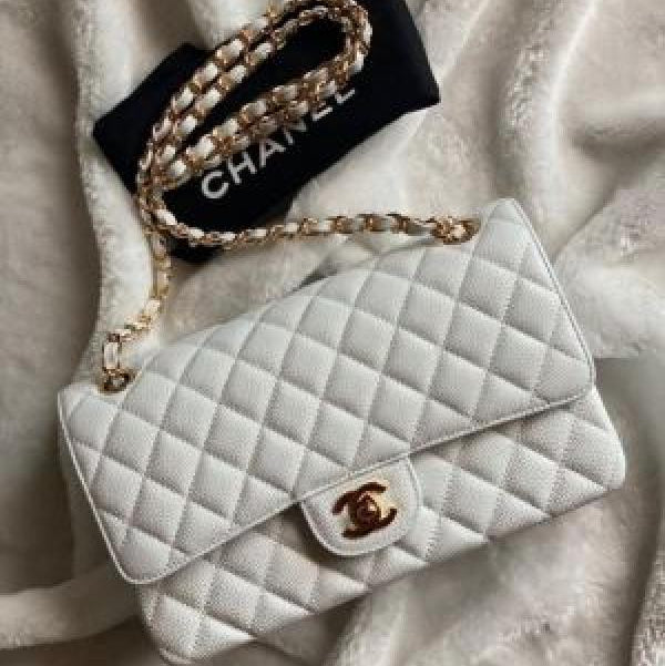 Premium quality white jumbo sling bag with box