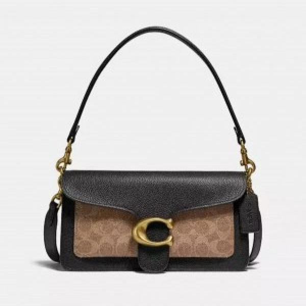 Tabby black & beige shoulder bag with box