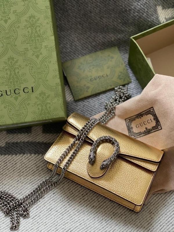 Dionysus mini gold bag with doublebox