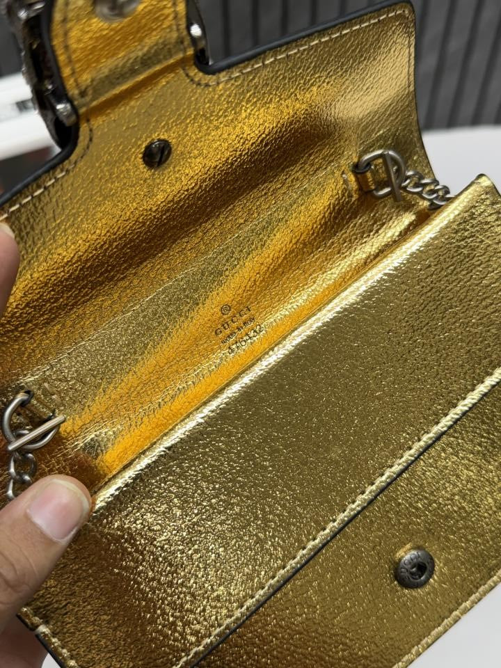 Dionysus mini gold bag with doublebox