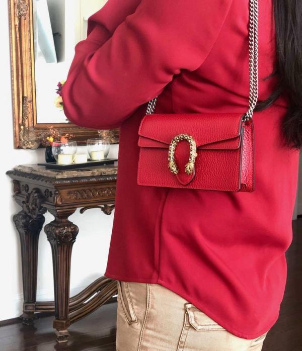 Dionysus mini red bag with doublebox