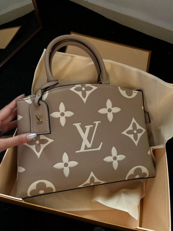 Petit palais biocolor monogram handbag with doublebox