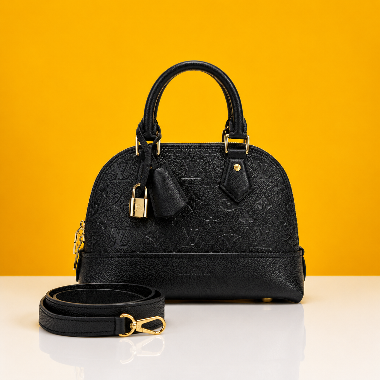 Alma bb embossed monogram with doublebox