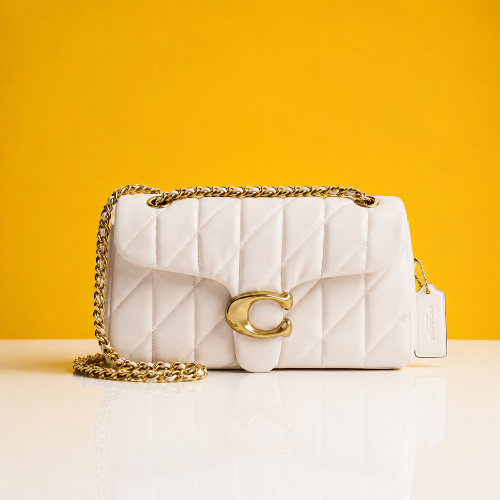 Tabby pillow quilting white shoulder bag with doublebox