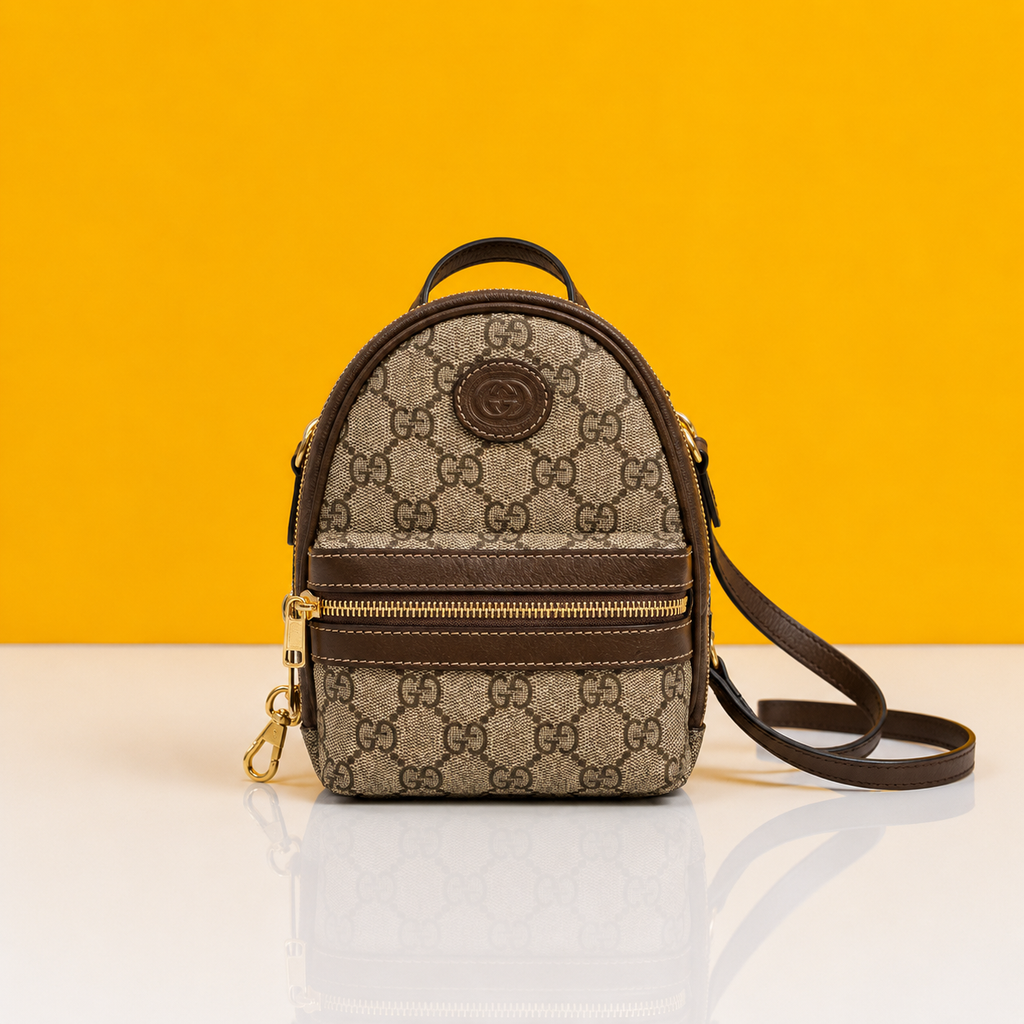 Multi-Function crossbody bag interlocking logo with doublebox