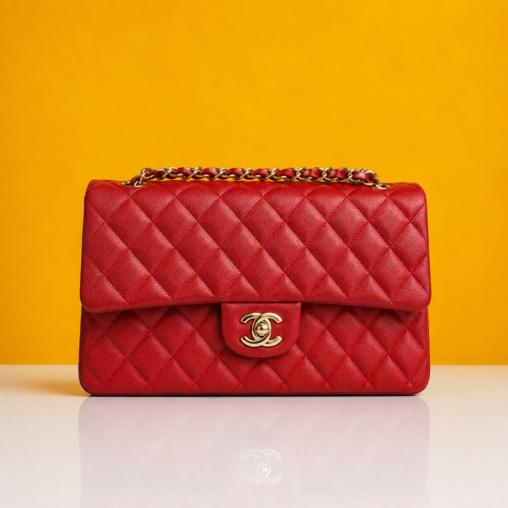 Premium quality red jumbo sling bag with box
