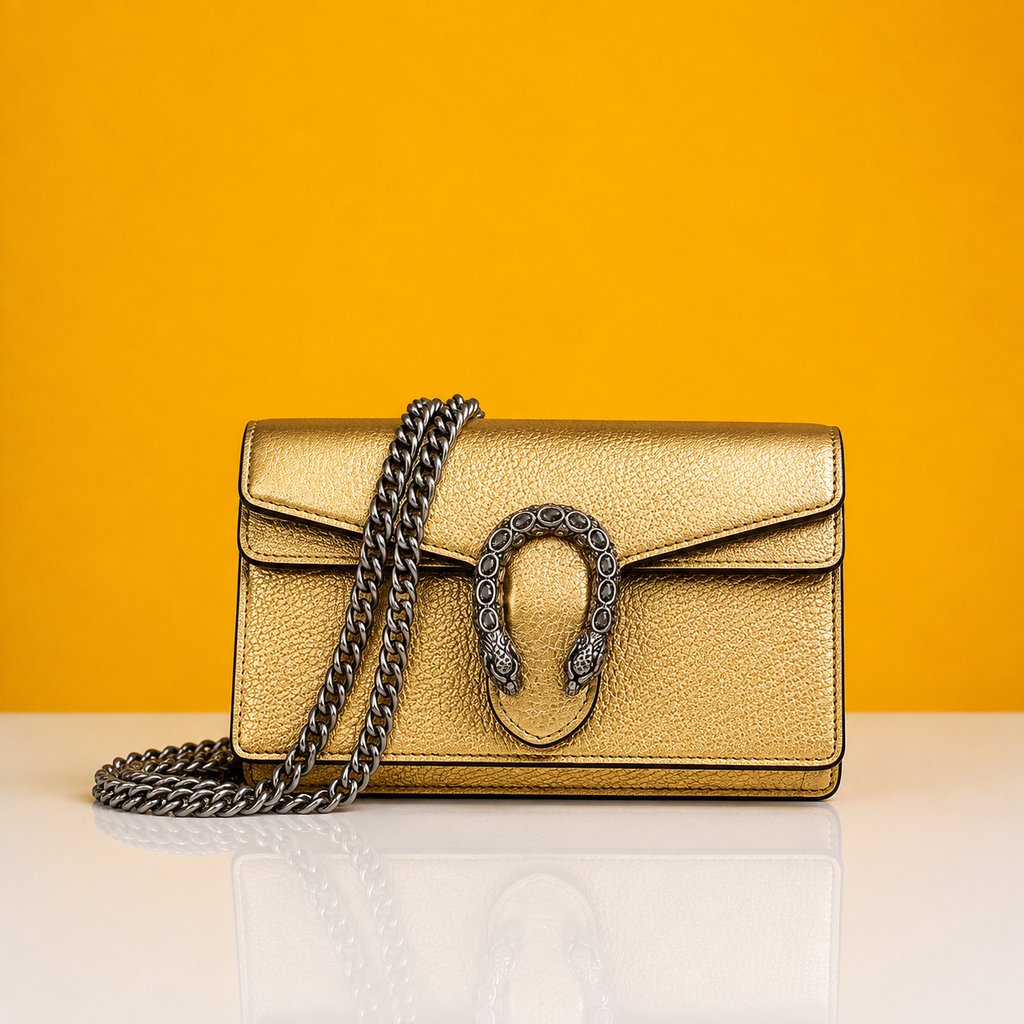 Dionysus mini gold bag with doublebox