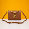 Twist mm brown shoulderbag with doublebox