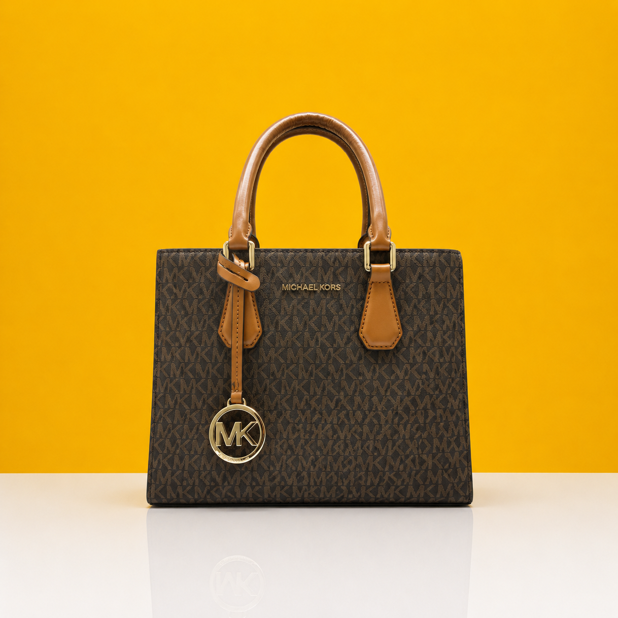 Mirror emilia logo mini tote bag with double box