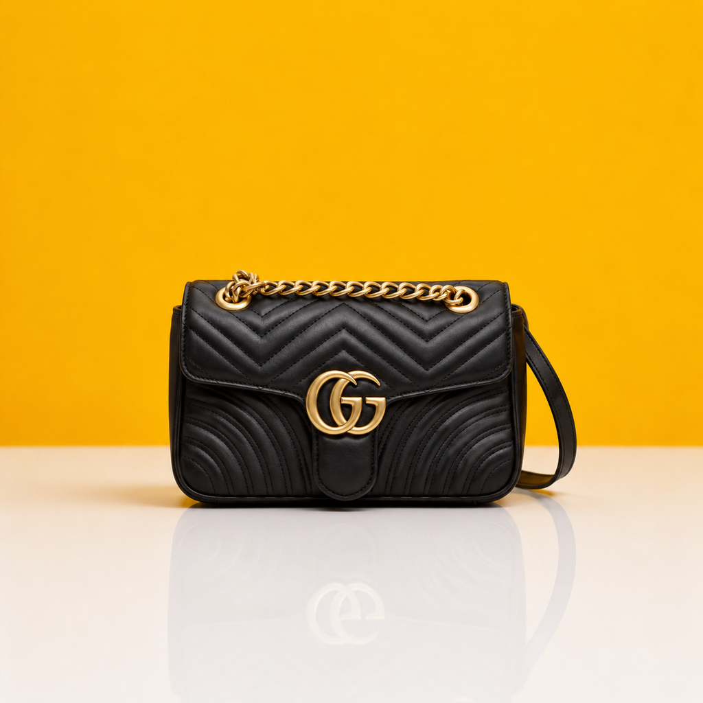 Marmont black shoulder bag premium qality with doublebox