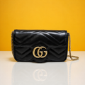 GG mini marmont black highend quality bag with doublebox