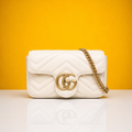 GG mini marmont white highend quality bag with doublebox