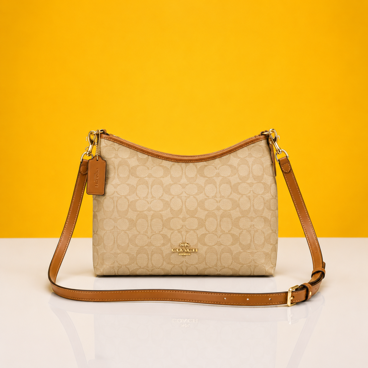 Shoulder beige hobo bag with og box