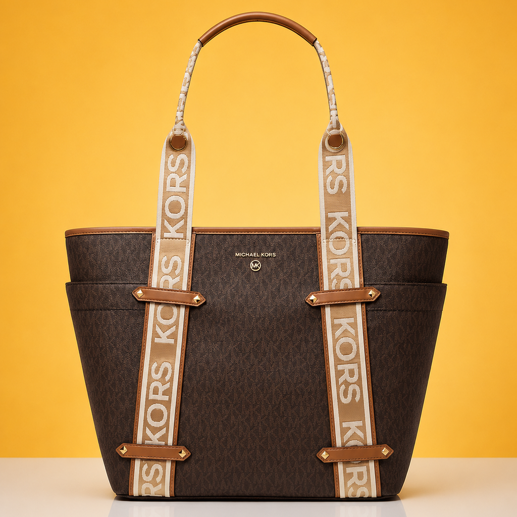 Maeve large brown tote bag with dust bag