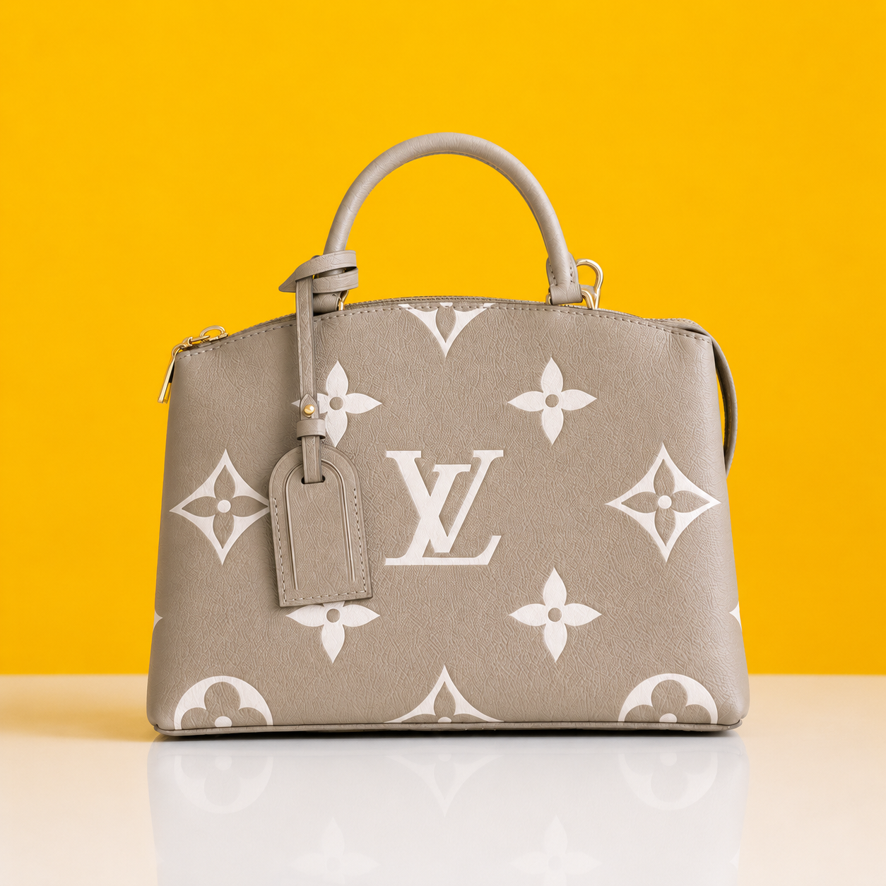 Petit palais biocolor monogram handbag with doublebox