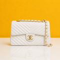 Jumbo large highend white shoulderbag with doublebox