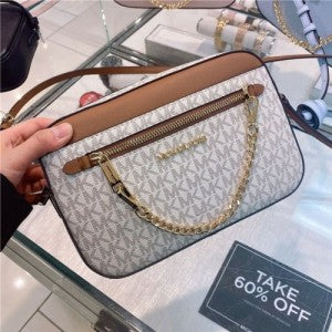 Jet set white crossbody sling bag with box