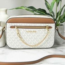 Jet set white crossbody sling bag with box