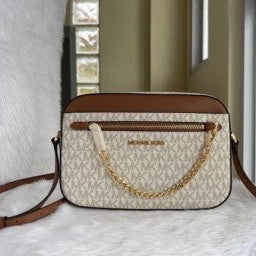 Jet set white crossbody sling bag with box