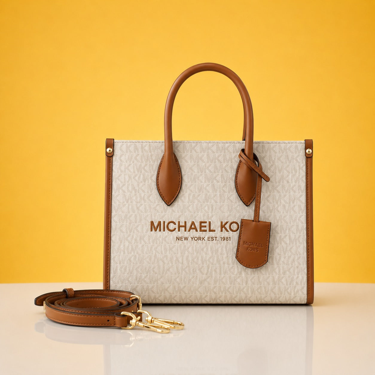 MIrella medium white tote bag with dust bag