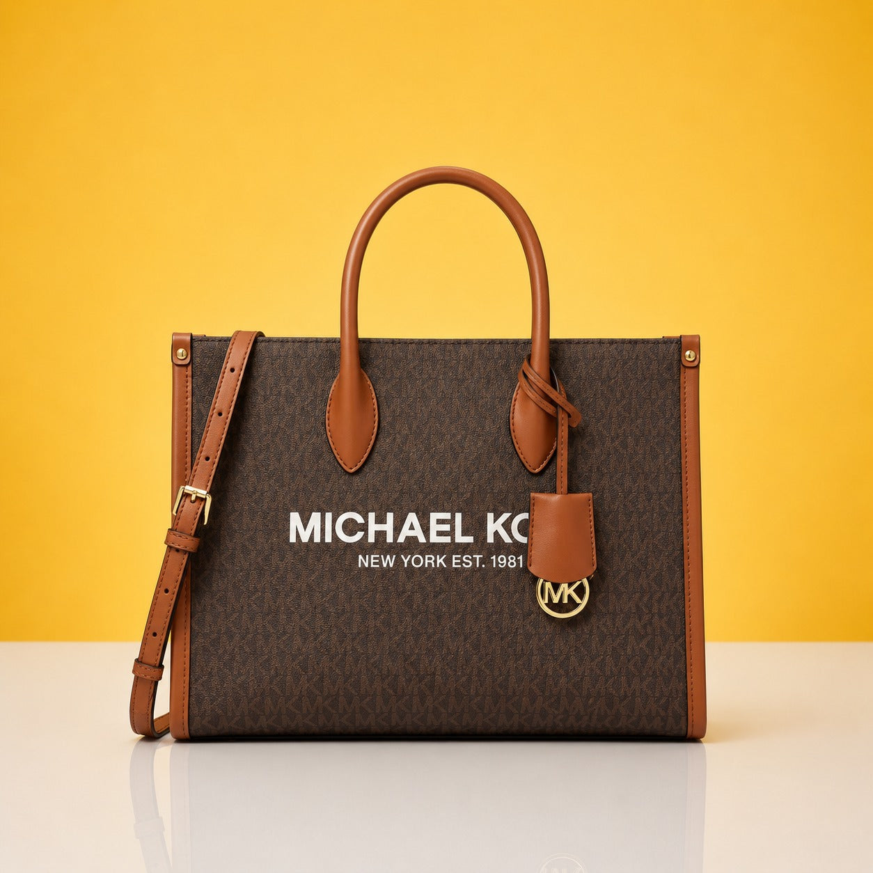 MIrella medium brown tote bag with dust bag