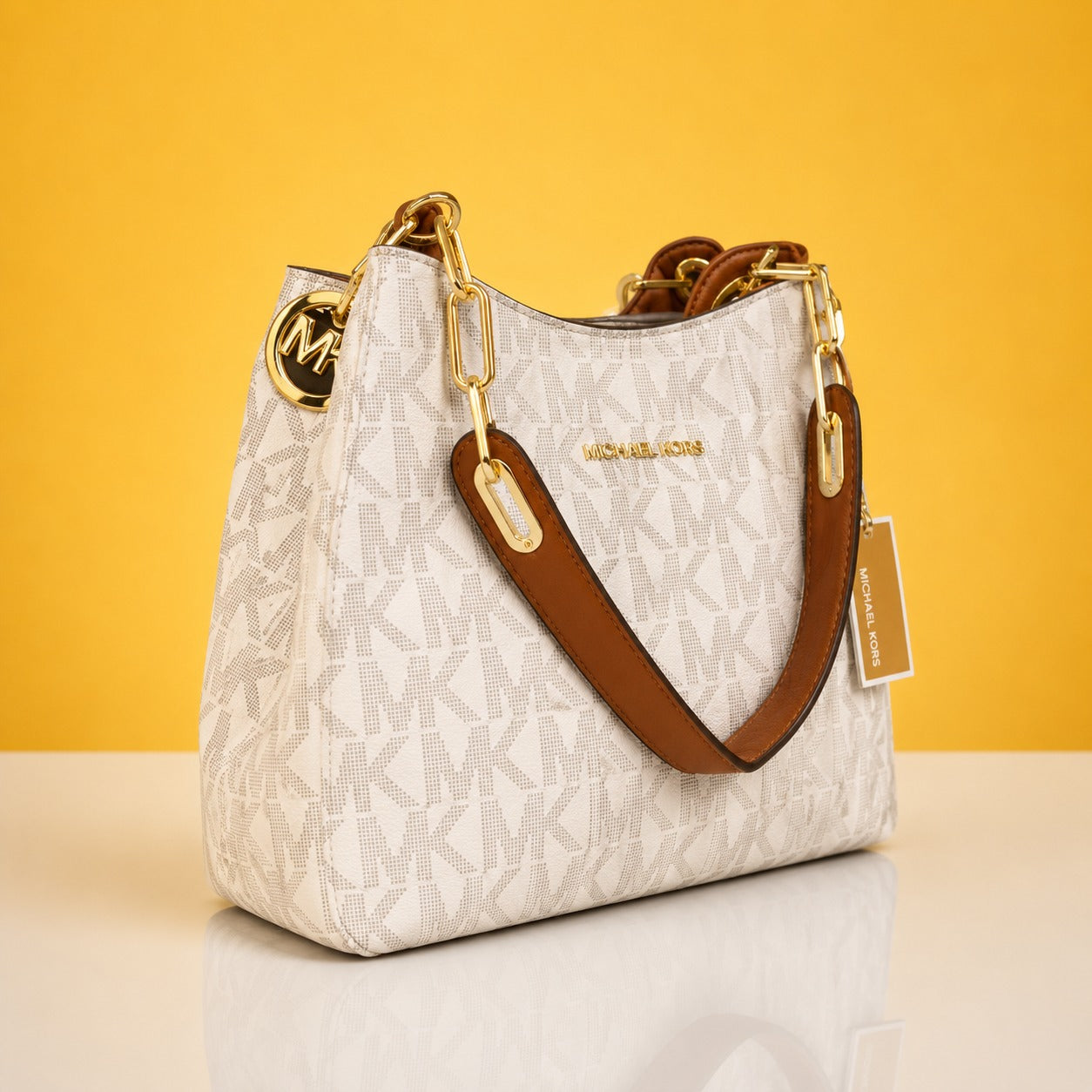 White fulton bag with dust cover