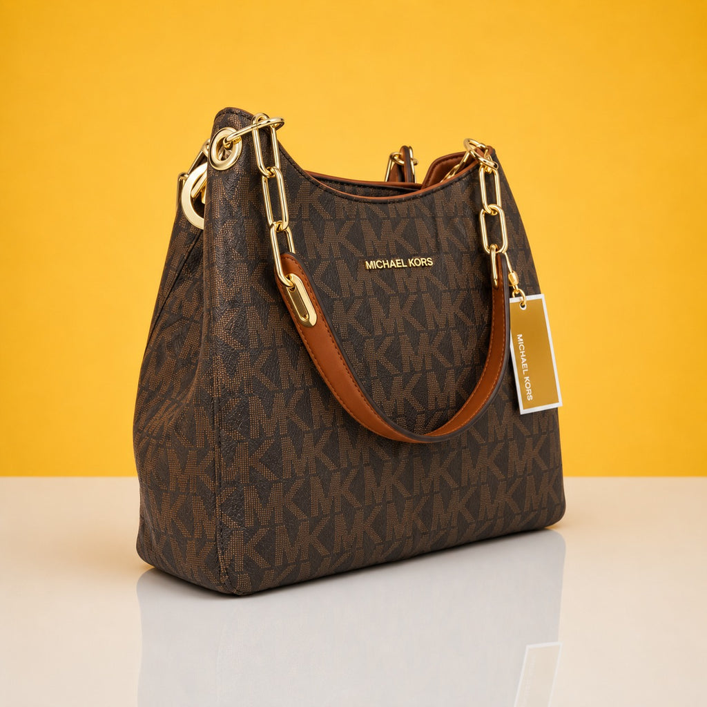 Brown fulton bag with dust cover