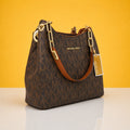 Brown fulton bag with dust cover