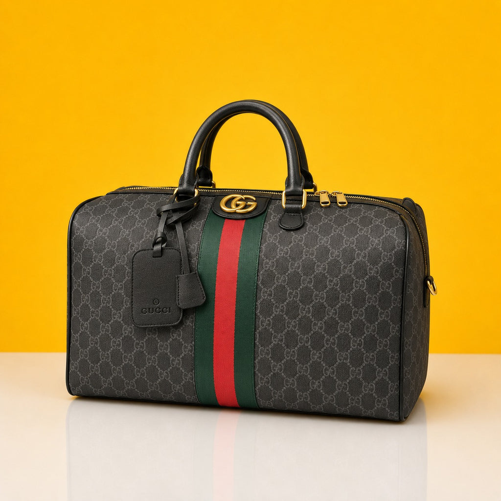 Duffle black bag premium quality with dust cover