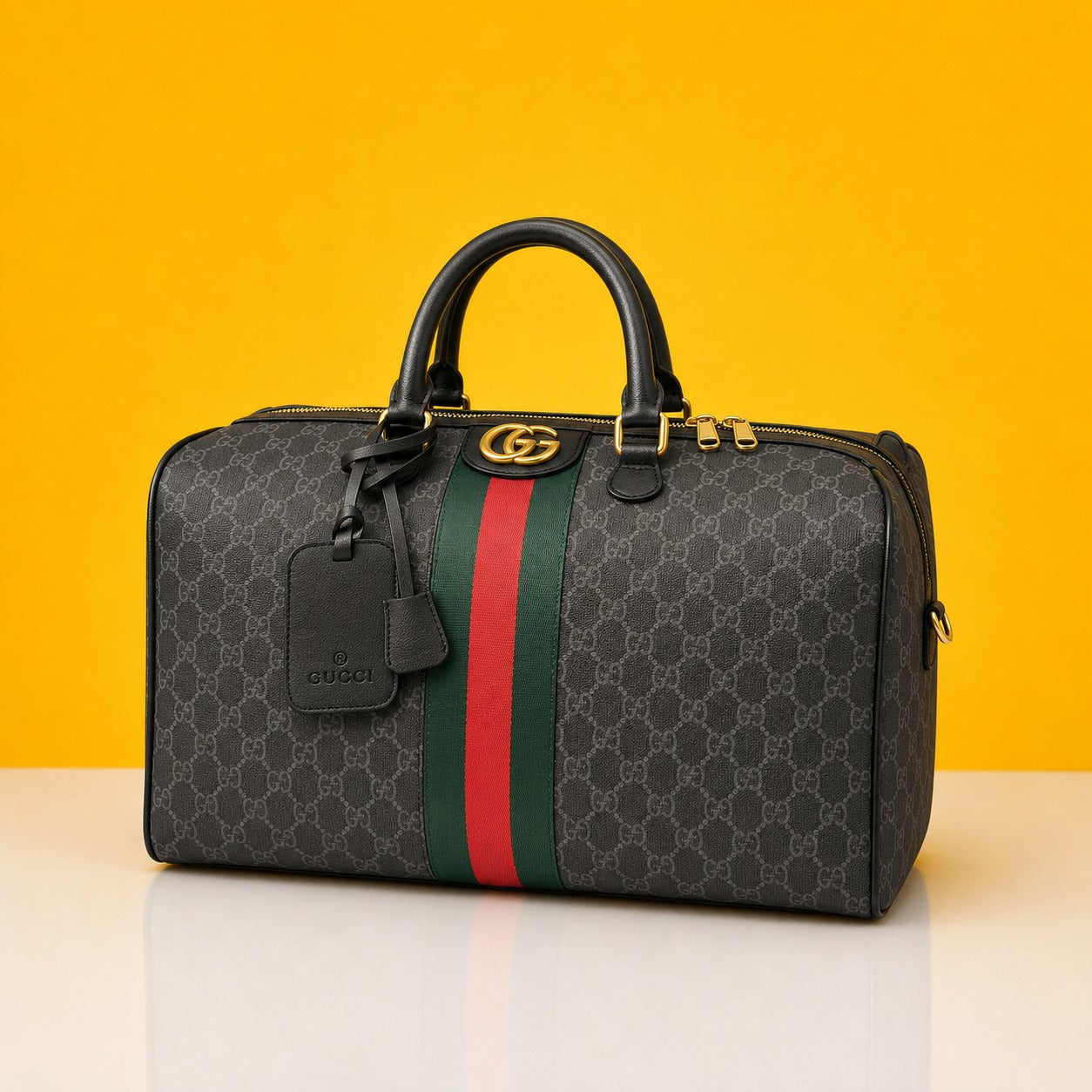 Duffle black bag premium quality with dust cover