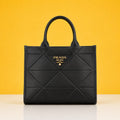 Leather black tote bag with dust cover & dust bag
