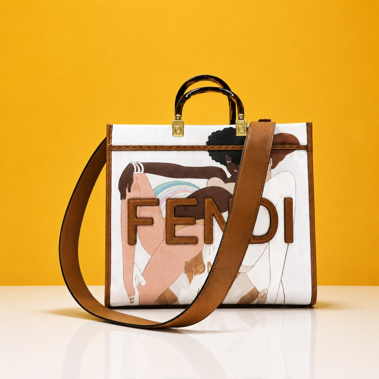 Sunshine large size tote bag with dust cover
