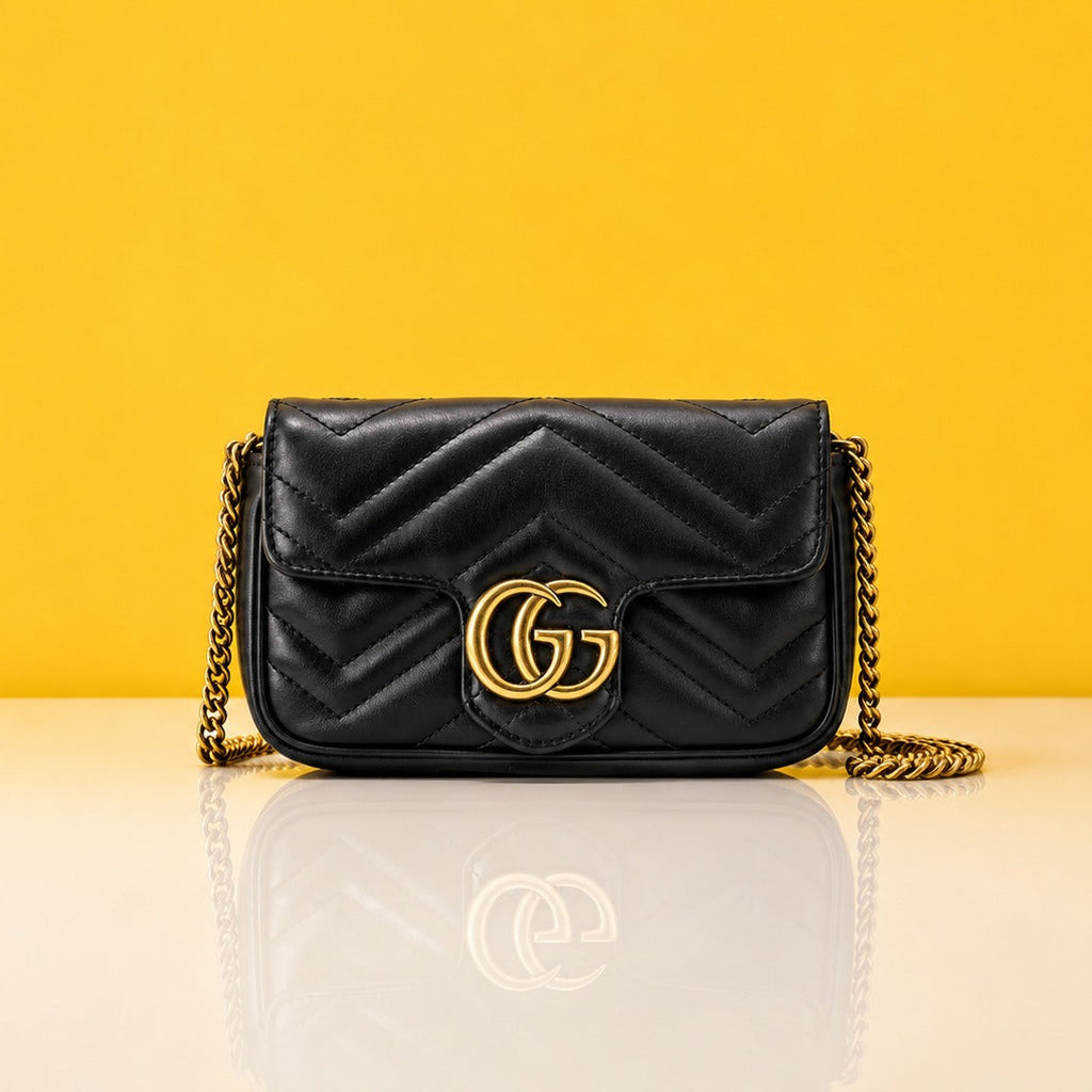 Marmont mini black sling bag premium quality with og box