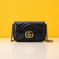Marmont mini black sling bag premium quality with og box