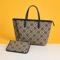 Monogram blue tote bag with dust bag