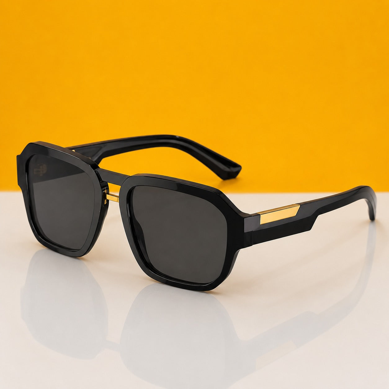 Unisex black sunglasses 4464