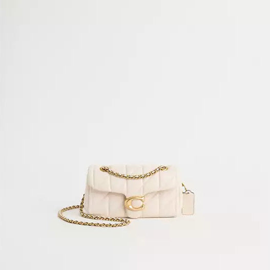 Tabby pillow quilting white shoulder bag with doublebox