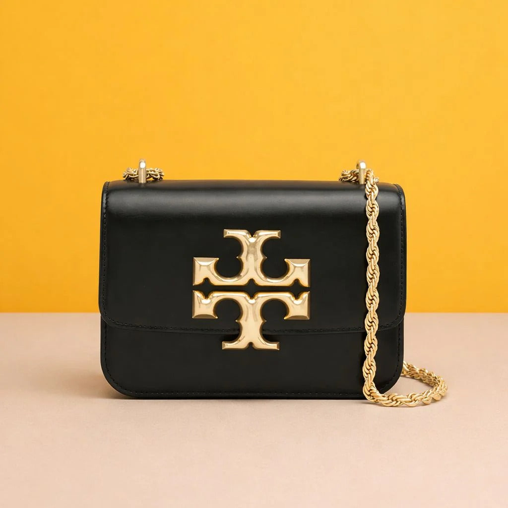 Eleanor premium quality black shoulder bag with box